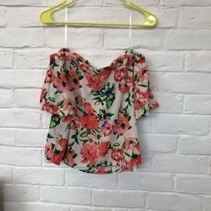 Beautiful Floral Off the Shoulder Blouse